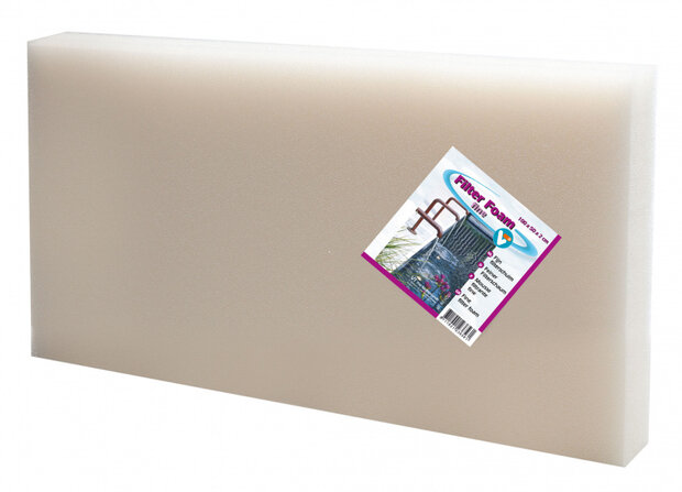 filterschuim fijn VT 100 x 50 x 2 cm foam wit