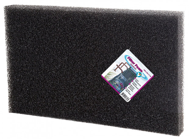 filterschuim grof VT 100 x 50 x 2 cm foam zwart