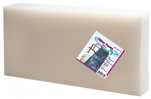 filterschuim fijn VT 100 x 50 x 5 cm foam wit