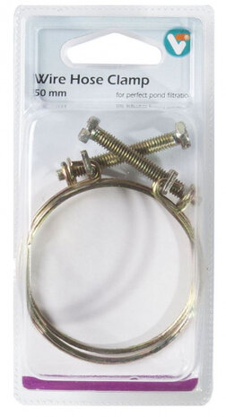 draadslangklem VT 50 mm staal goud 2 stuks