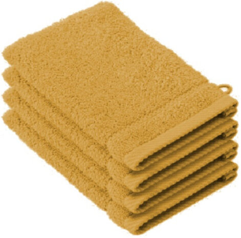 washandjes Stephanie 15 x 21 cm oranje 4 stuks