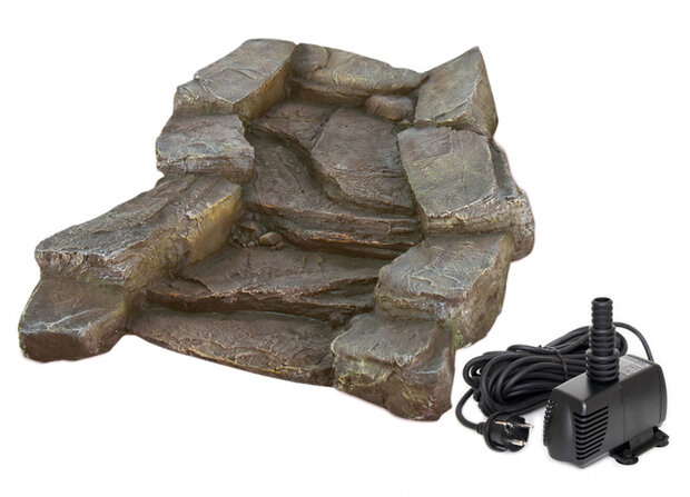 watervalset VT Garden Stream 81 cm polysteen grijs