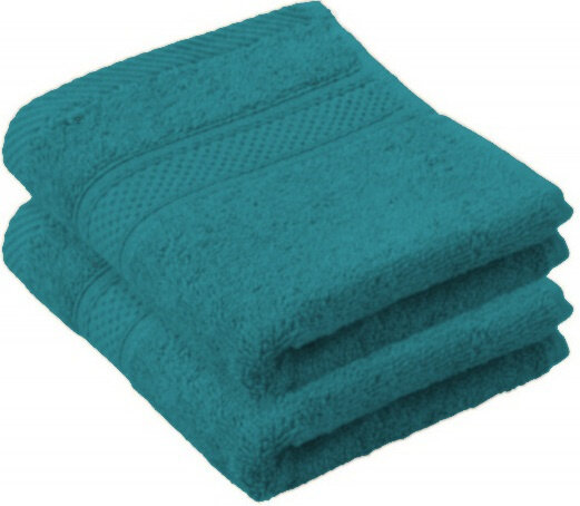 gastendoekje 30 x 50 cm katoen petrol 2 stuks