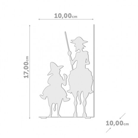 boekensteun Don&nbsp;Quijote 17 x 10 cm staal zwart