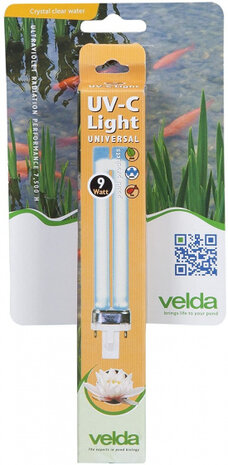 pl-lamp UV-C 7 Watt 16,5 cm glas transparant