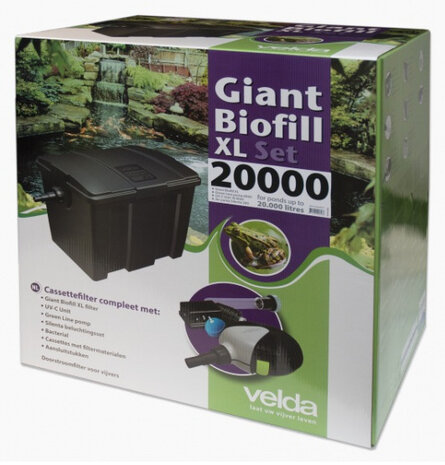 filterset Giant Biofill XL 8000 l/h 85 x 82 cm antraciet