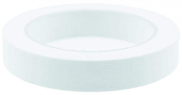 afplaktape 25 mm x 50 m tot 80 &deg;C papier wit