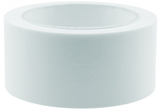 afplaktape 50 mm x 50 m tot 80 &deg;C papier wit