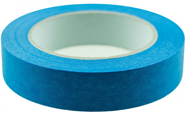 afplaktape Washi 25 mm x 50 m papier blauw