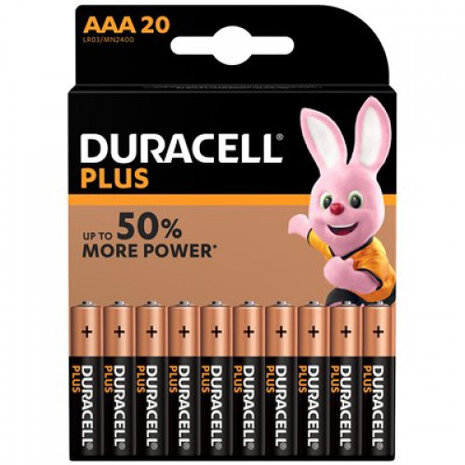 batterijen AAA Plus LR03/MN2400 20 stuks