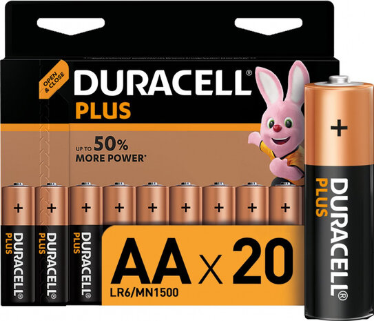 batterijen AA Plus LR6/MN1500 20 stuks