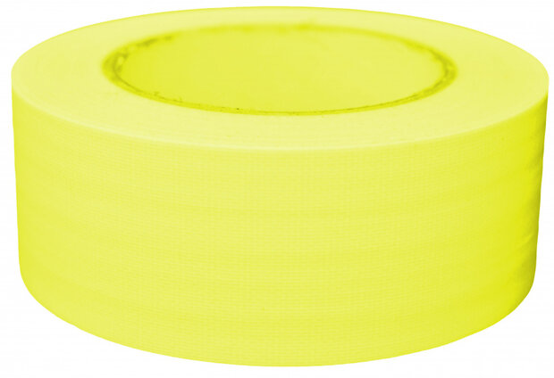 ducttape fluoriserend 50 mm x 25 m 70 mesh geel