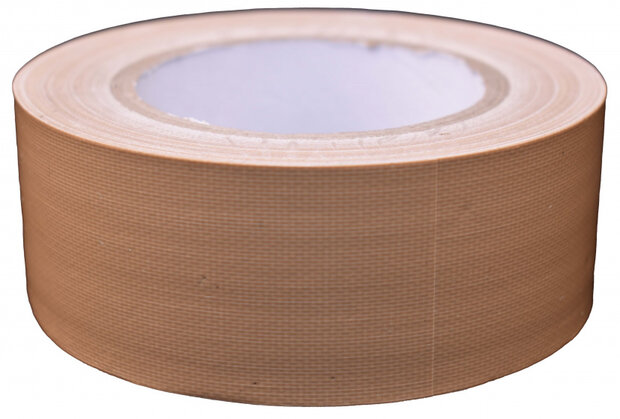ducttape 50 mm x 25 m 70 mesh/polyetheen lichtbruin