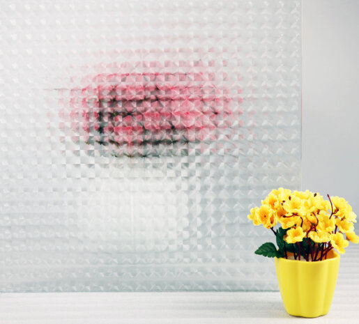 raamfolie Blokken 45 cm x 15 m PVC VS010 transparant