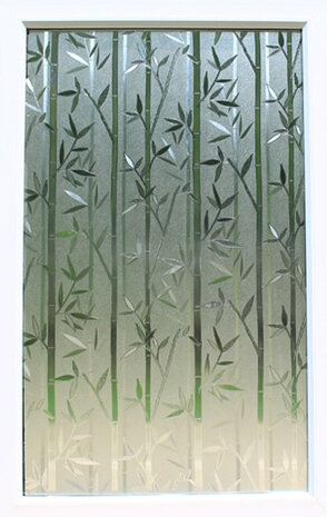 raamfolie Bamboe 45 cm x 15 m PVC VS024 transparant