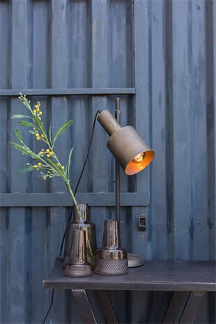 leeslamp Logan 40w 30 x 64,5 cm staal goud