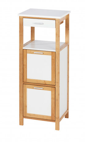 stellingkast Finja 34 x 89 x 30 cm bamboe/hout wit