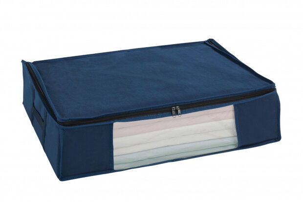 vacu&uuml;mzak Soft Box M 65 x 50 x 15 cm polyester blauw