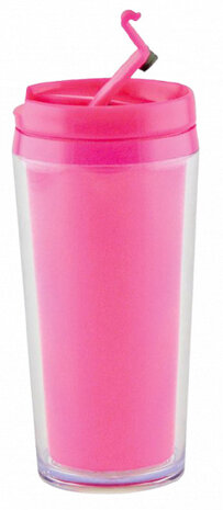 drinkbeker On The Go 400 ml polypropyleen roze