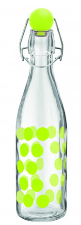 waterfles Dot Dot 1 liter 32 cm glas groen