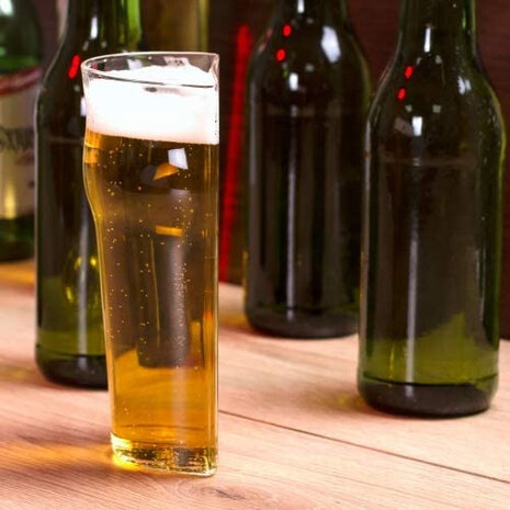bierglas half 350 ml 15 x 9 cm glas transparant
