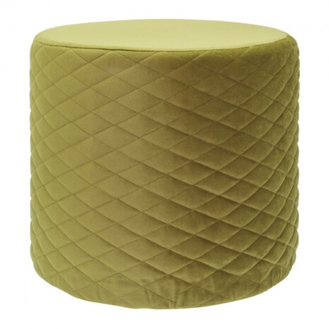 poef 34 x 31 cm fluweel lichtgroen