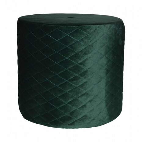 poef 34 x 31 cm fluweel groen