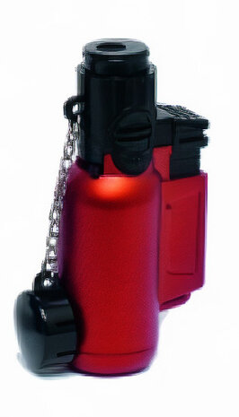aansteker Turbo 7,5 cm staal/PVC rood