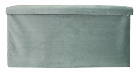 poef opvouwbaar 76 x 38 x 38 cm fluweel grijs