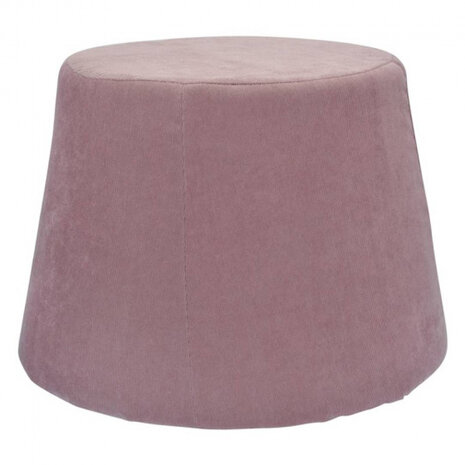 poef 45 x 37 cm fluweel/polyurethaan roze