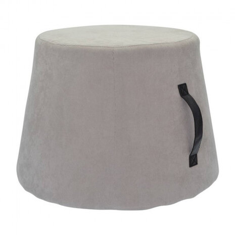 poef 45 x 37 cm fluweel/polyurethaan beige