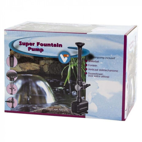 fonteinpomp Super VT 480 l/u zwart 6-delig
