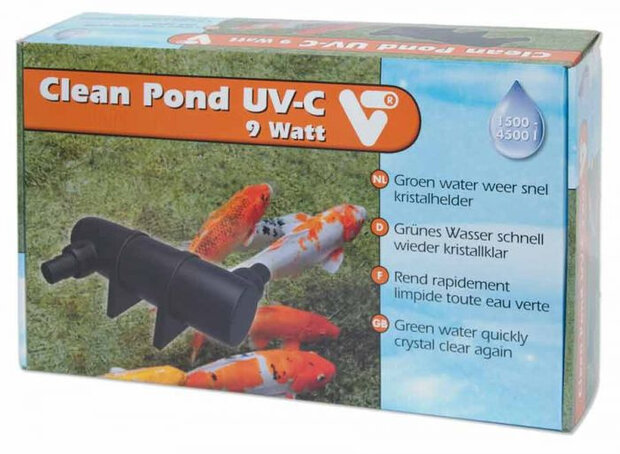 UV-C filter Clean Pond 9 watt 42,7 cm polyetheen zwart