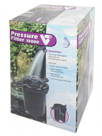 drukfilter 15000 VT 8000 l/u 38,5 x 36,8 cm zwart 6-delig