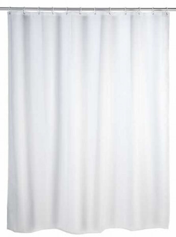 douchegordijn 180 x 200 cm polyester wit