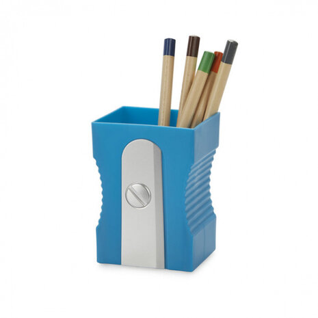 pennenbakje puntenslijper 11,5 x 8,5 cm blauw