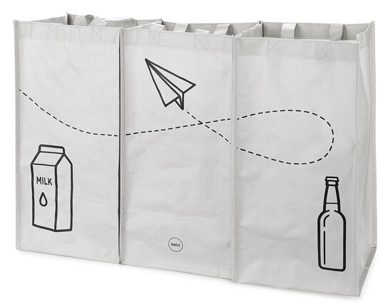 recycle shoppers 43 x 66 cm grijs 3 stuks