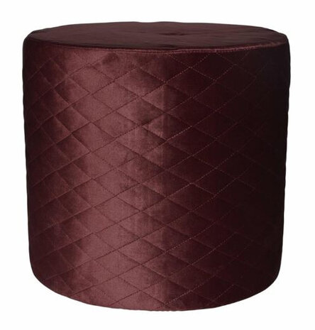 kruk 34 x 31 cm fluweel bordeaux