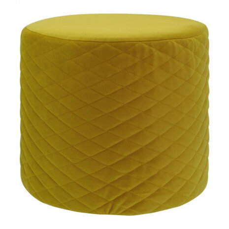 kruk 34 x 31 cm fluweel geel