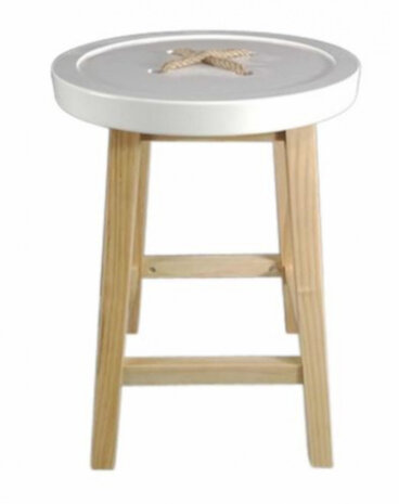 kruk 30 x 45 cm hout blank/wit