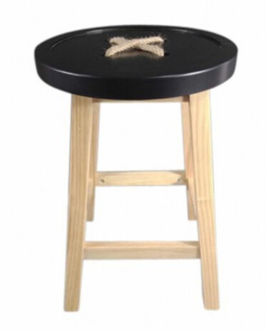 kruk 30 x 45 cm hout blank/zwart