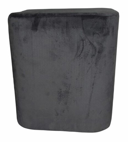 kruk 35 x 38 cm fluweel antraciet