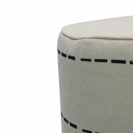 kruk 38 cm hout/polyester blank/wit