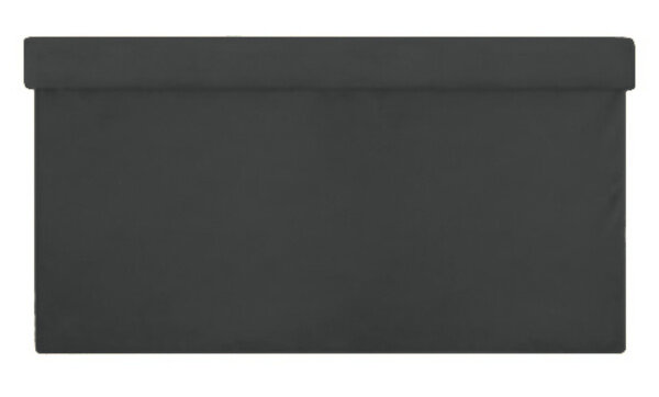 poef opvouwbaar 76 x 38 x 38 cm fluweel zwart