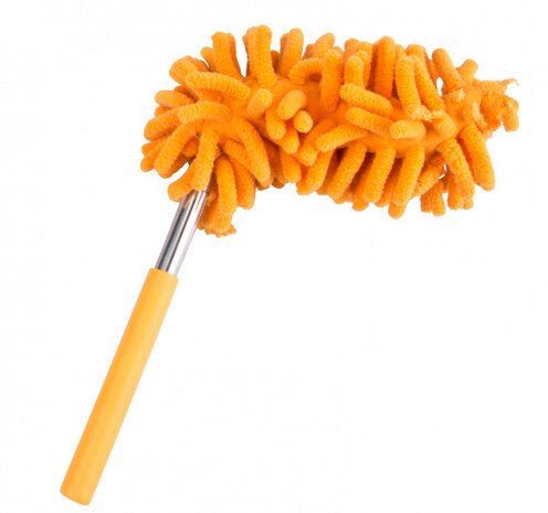 uitschuifbare plumeau 26-74 cm microfiber oranje