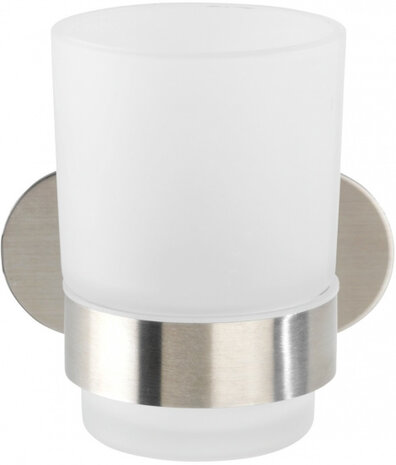 bekerhouder 10,5 x 9,5 cm RVS matzilver