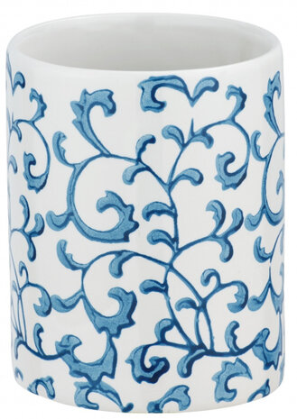 badkamerbeker Mirabello 11 x 8 cm keramiek blauw