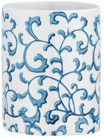 badkamerbeker Mirabello 11 x 8 cm keramiek blauw