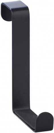 deurhaak 7,6 x 1,2 cm staal zwart 4 stuks
