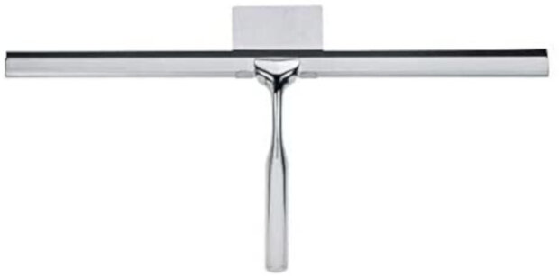 douchewisser 40 cm RVS/rubber zilver 2-delig